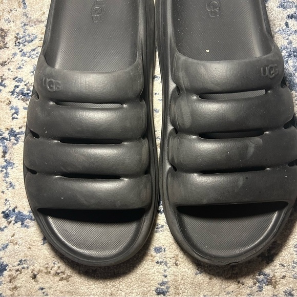 Ugg Sport Yeah Black Rubber Slip-On Sandals Size 10 - Picture 6 of 10